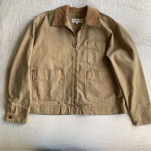 SLVRLAKE Jackets & Blazers - Slvrlake Casey Worker Chore Corduroy Collar Jacket Sierra Madre Tan Beige